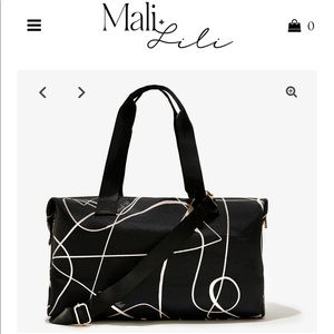 Mali & Lili Weekender Bag - Black Abstract